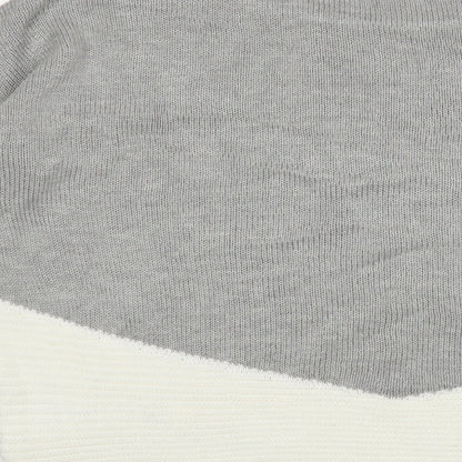Creationz Womens Grey Boat Neck Cotton Cardigan Jumper Size 16