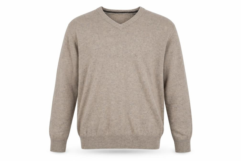 Mens UK Size L Easy Beige Pullover Jumper