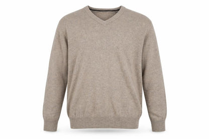 Mens UK Size L Easy Beige Pullover Jumper