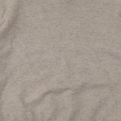 Easy Mens Beige V-Neck Acrylic Pullover Jumper Size L