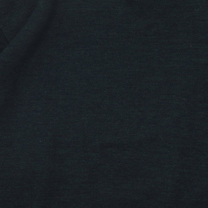 Essentials Mens Green V-Neck Geometric Acrylic Pullover Jumper Size L