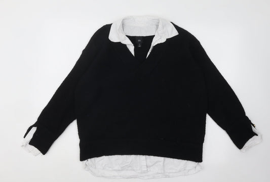 Womens UK Size XS River Island Black Pullover Jumper