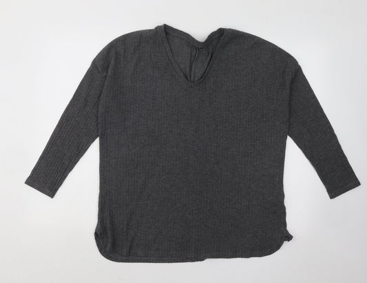 Womens UK Size 12 New Look Grey Pullover Jumper