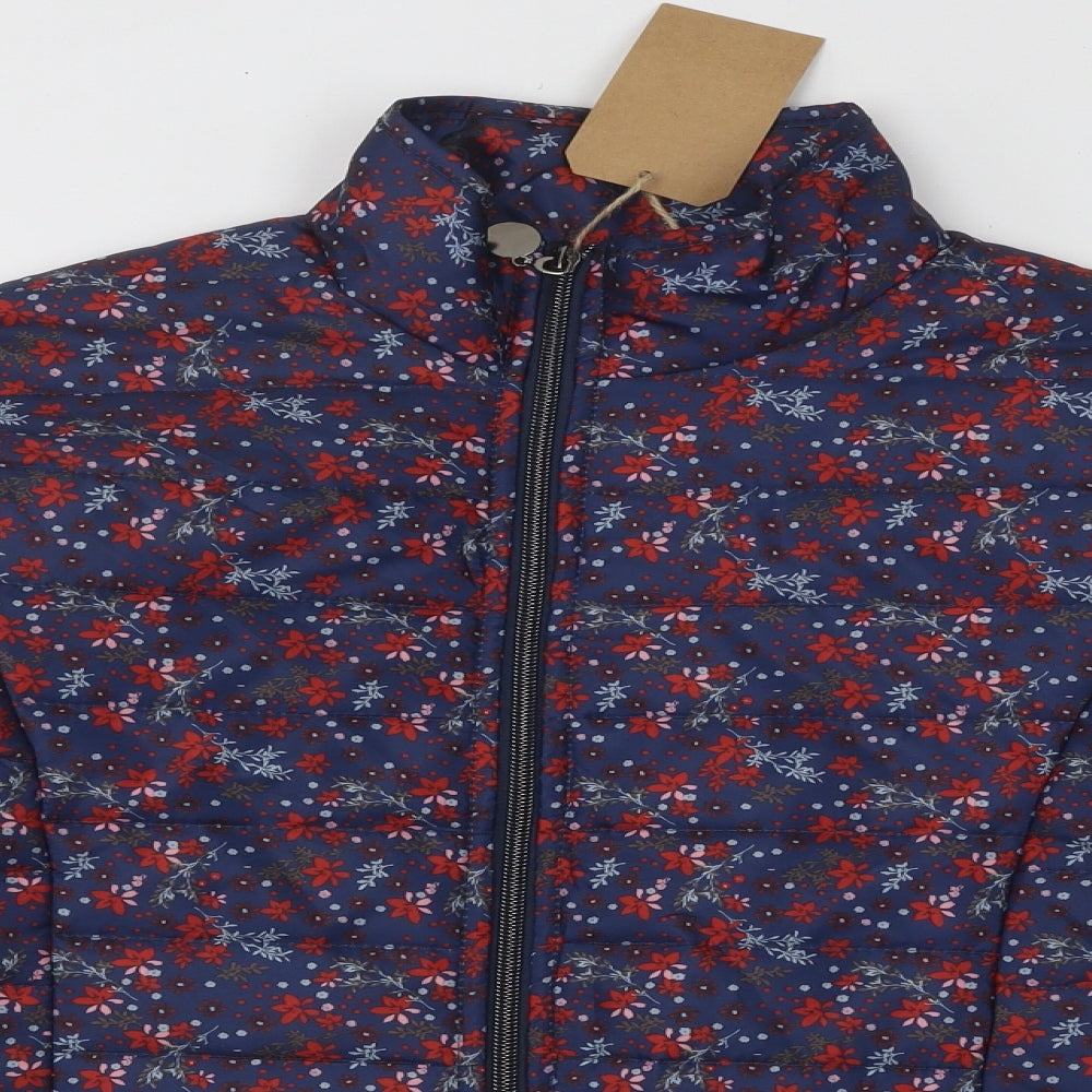 Womens UK Size S Anne De Lancay Blue Puffer Jacket