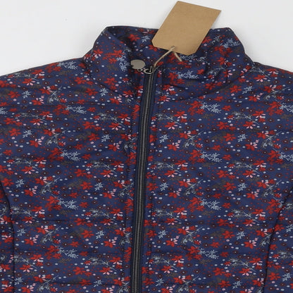 Womens UK Size S Anne De Lancay Blue Puffer Jacket