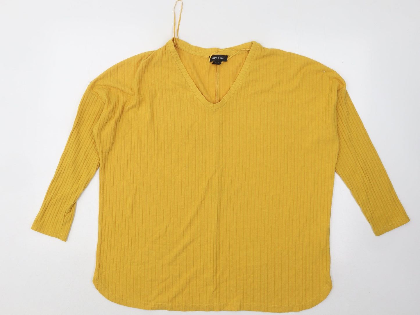 Womens UK Size 10 New Look Yellow Pullover Jumper