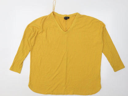 Womens UK Size 10 New Look Yellow Pullover Jumper
