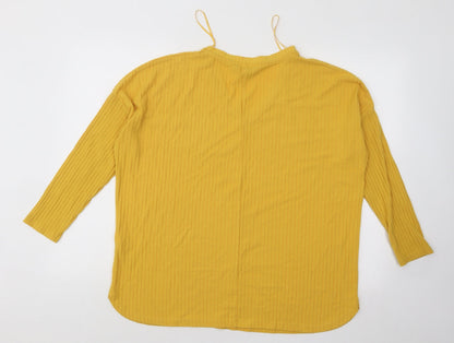 Womens UK Size 10 New Look Yellow Pullover Jumper