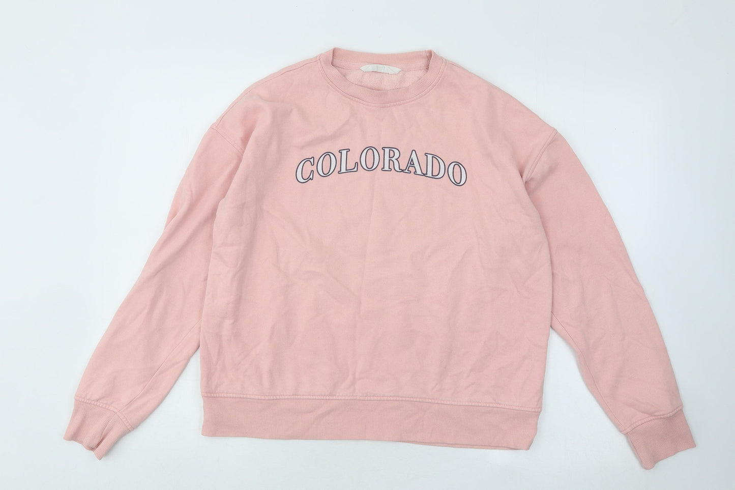 Primark Womens Pink Cotton Pullover Sweatshirt Size 6 Pullover - Colorado