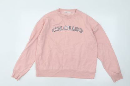 Primark Womens Pink Cotton Pullover Sweatshirt Size 6 Pullover - Colorado