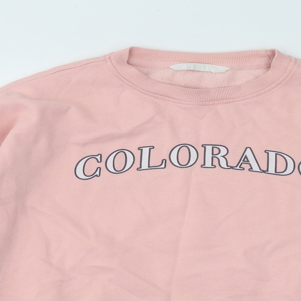 Primark Womens Pink Cotton Pullover Sweatshirt Size 6 Pullover - Colorado