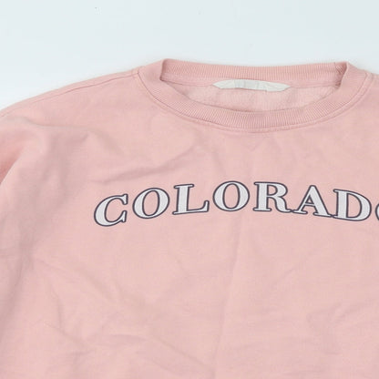 Primark Womens Pink Cotton Pullover Sweatshirt Size 6 Pullover - Colorado