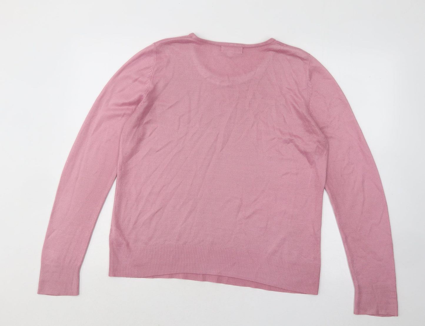 Womens UK Size 14 Debenhams Pink Pullover Jumper