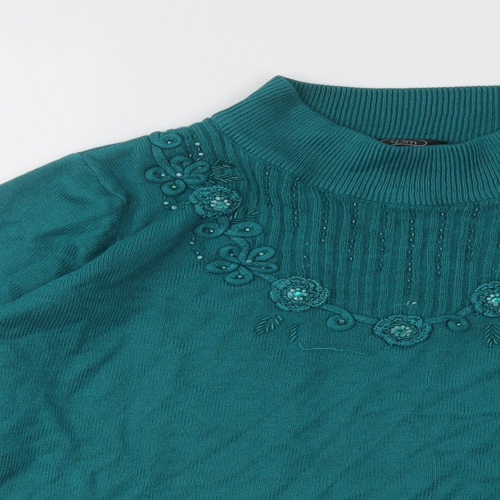 Womens UK Size M Bonmarché Green Pullover Jumper