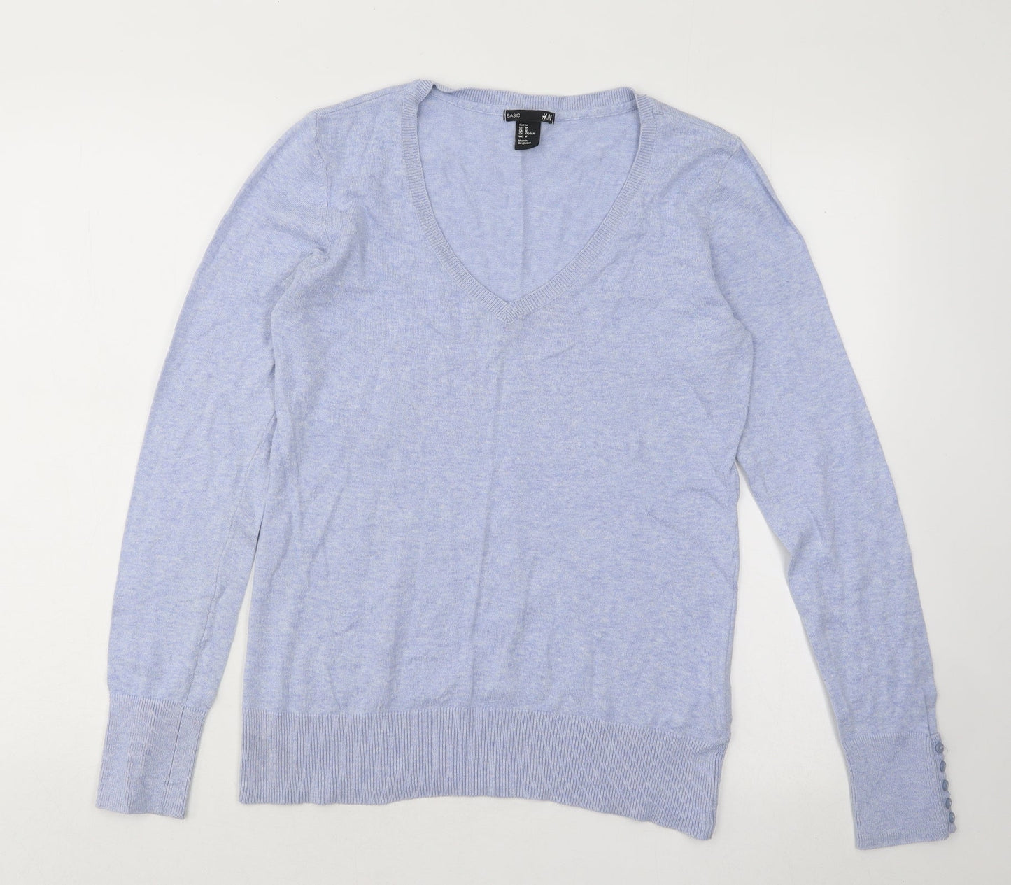 Womens UK Size M H&M Blue Pullover Jumper