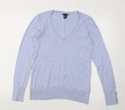 Womens UK Size M H&M Blue Pullover Jumper
