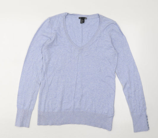 Womens UK Size M H&M Blue Pullover Jumper
