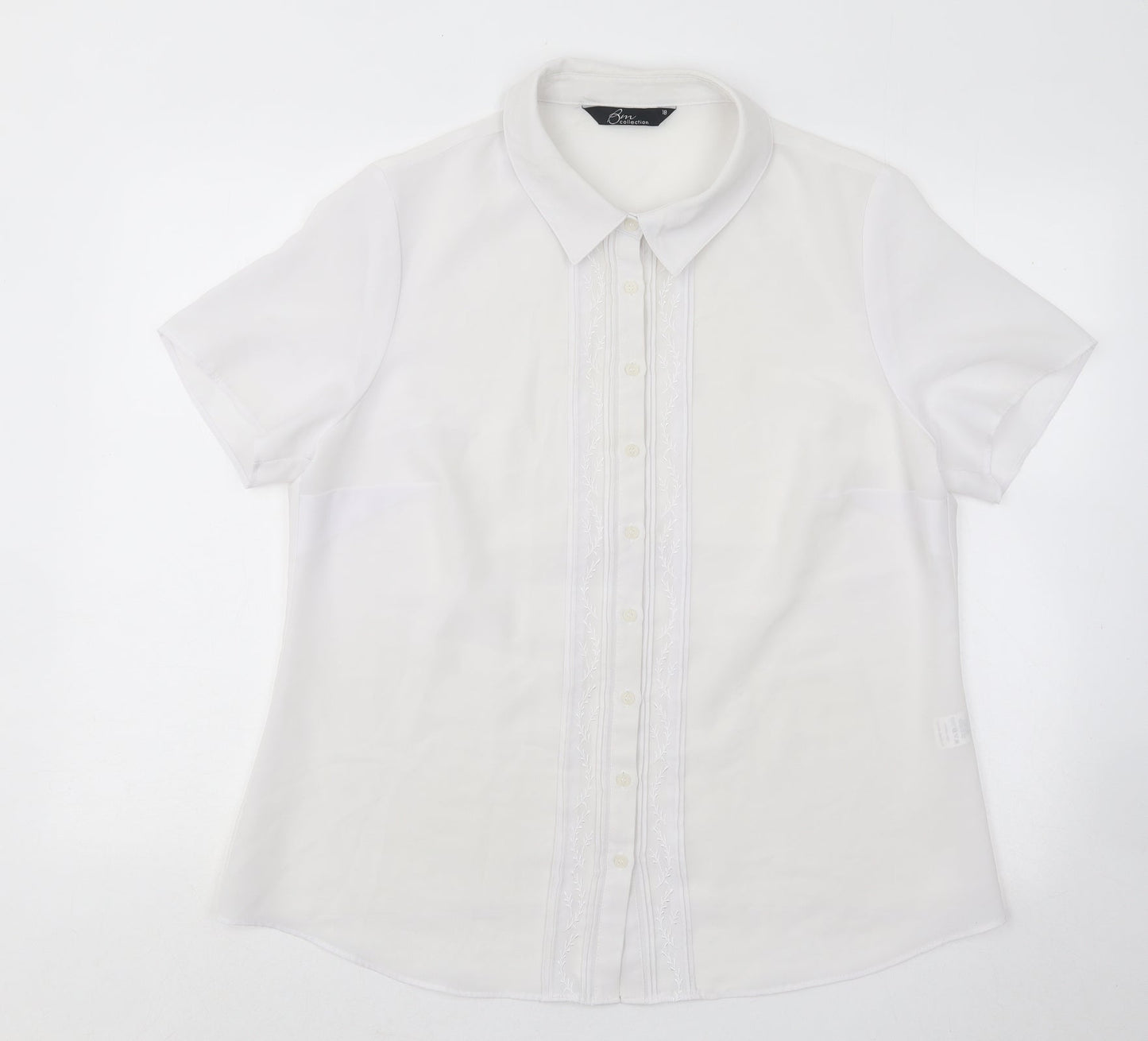 Womens UK Size 18 Bonmarché White Basic Polo