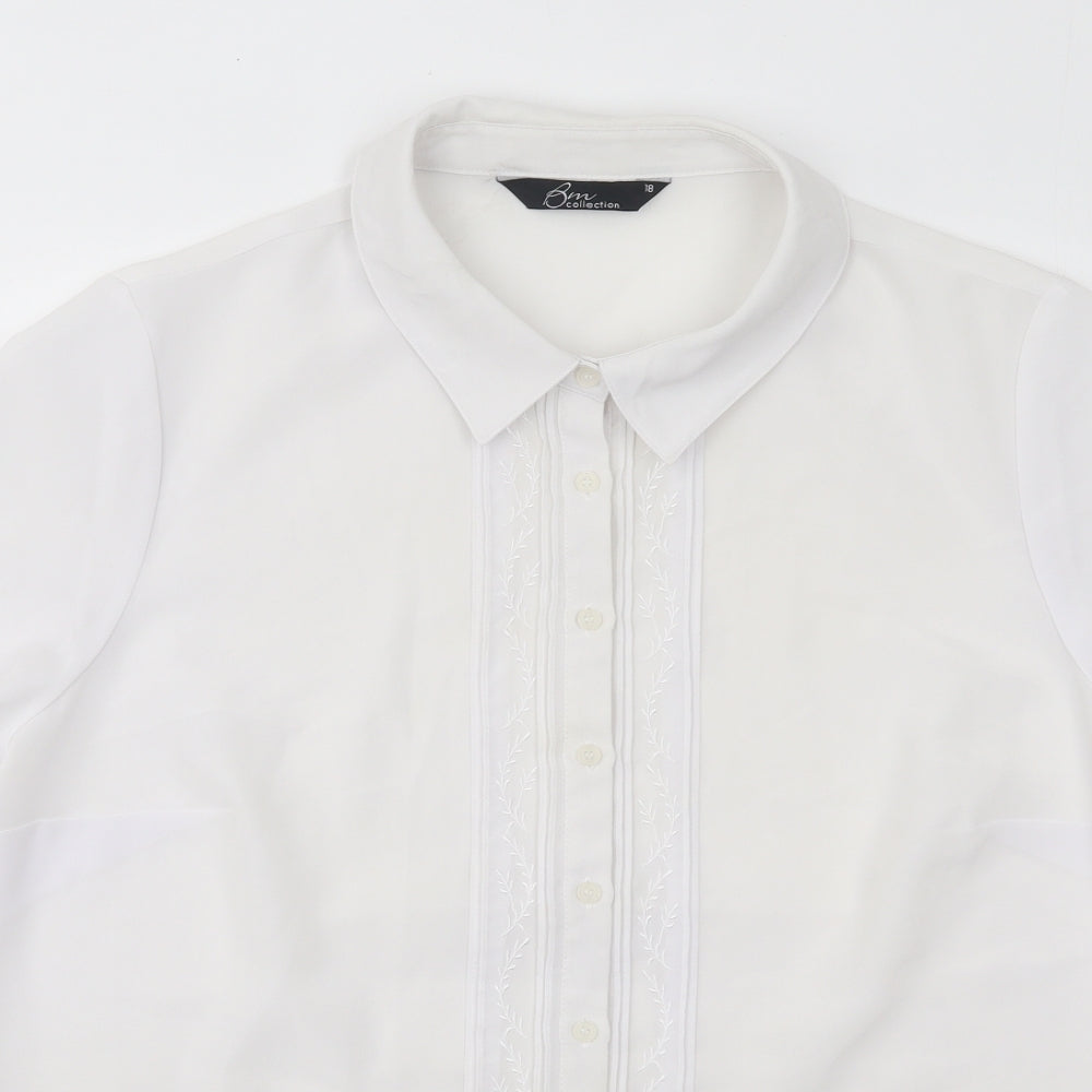 Womens UK Size 18 Bonmarché White Basic Polo