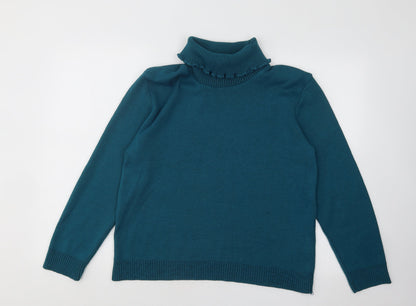 Womens UK Size M Mia Moda Blue Pullover Jumper