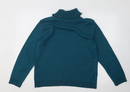 Womens UK Size M Mia Moda Blue Pullover Jumper