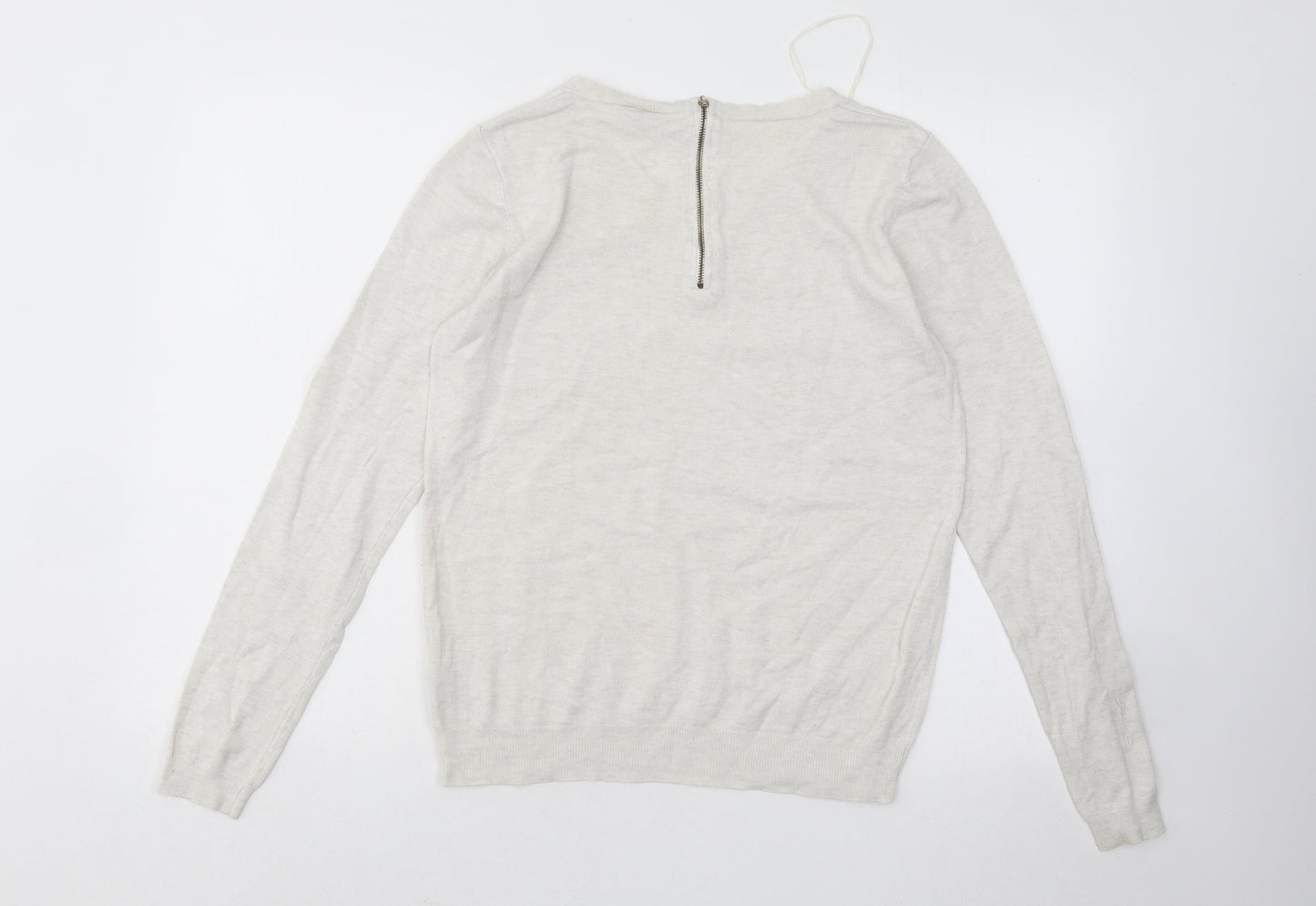Womens UK Size 14 Papaya Grey Pullover Jumper