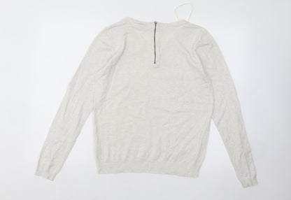 Womens UK Size 14 Papaya Grey Pullover Jumper
