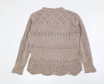 Womens UK Size S Amaryllis Brown Pullover Jumper