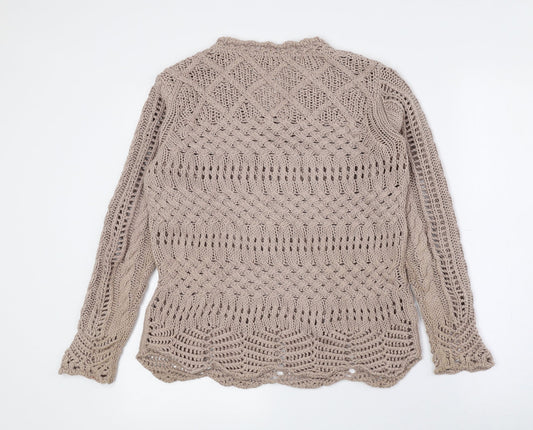 Womens UK Size S Amaryllis Brown Pullover Jumper