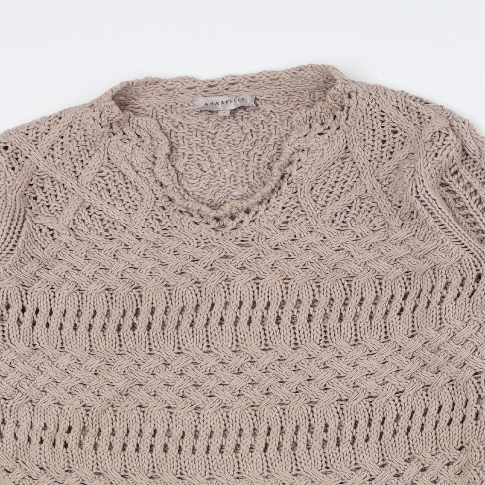 Womens UK Size S Amaryllis Brown Pullover Jumper