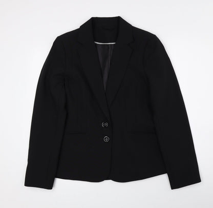 F&F Womens Black Polyester Jacket Blazer Size 12