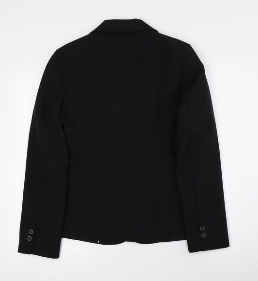 F&F Womens Black Polyester Jacket Blazer Size 12