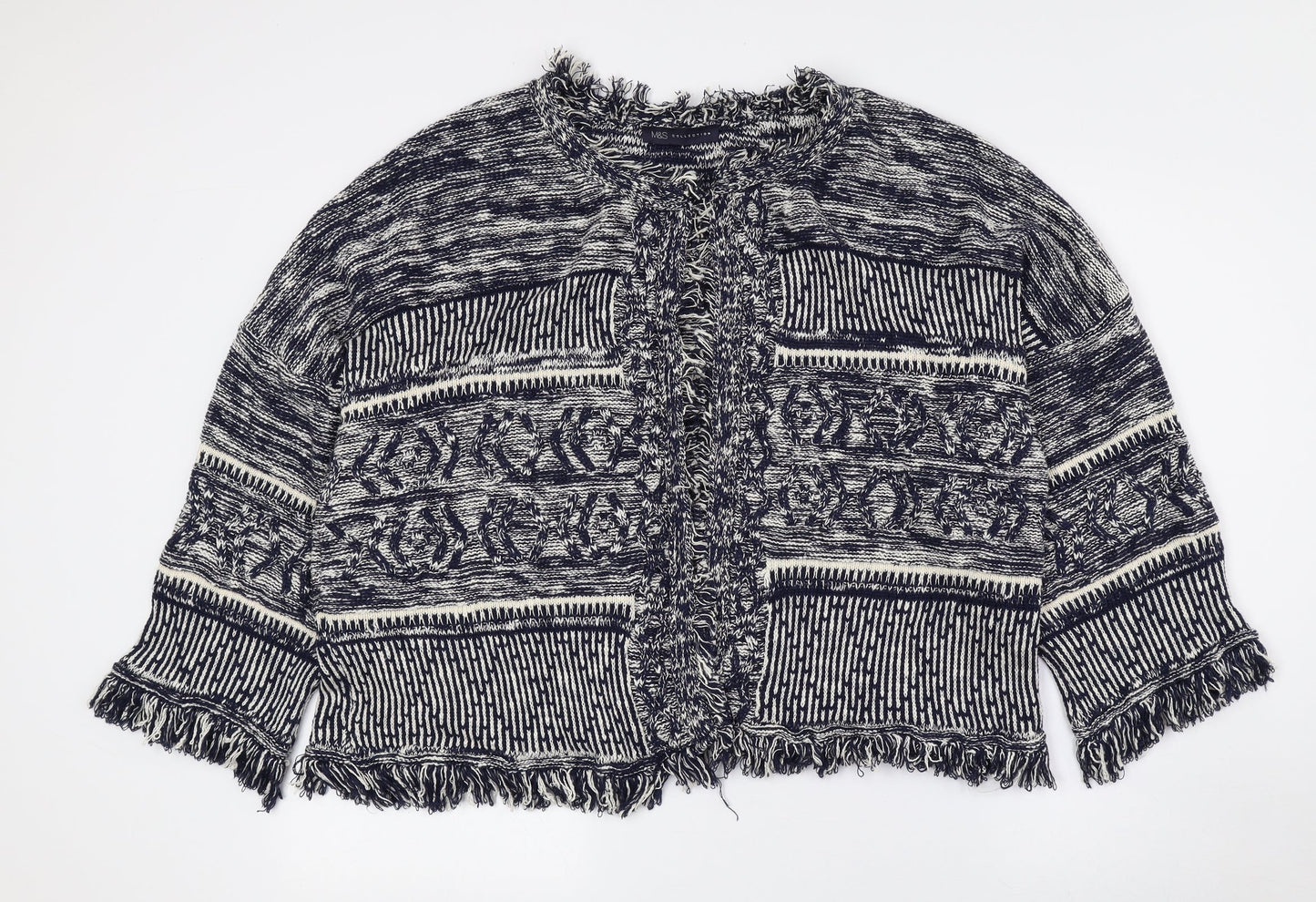 Womens UK Size XL Marks and Spencer Blue Cardigan Jumper