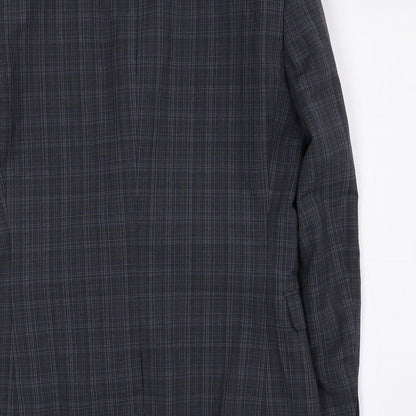 NEXT Mens Grey Check Polyester Jacket Suit Jacket Size 36