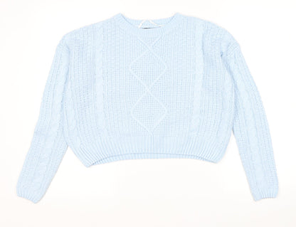 Womens UK Size S Atmosphere Blue Pullover Jumper