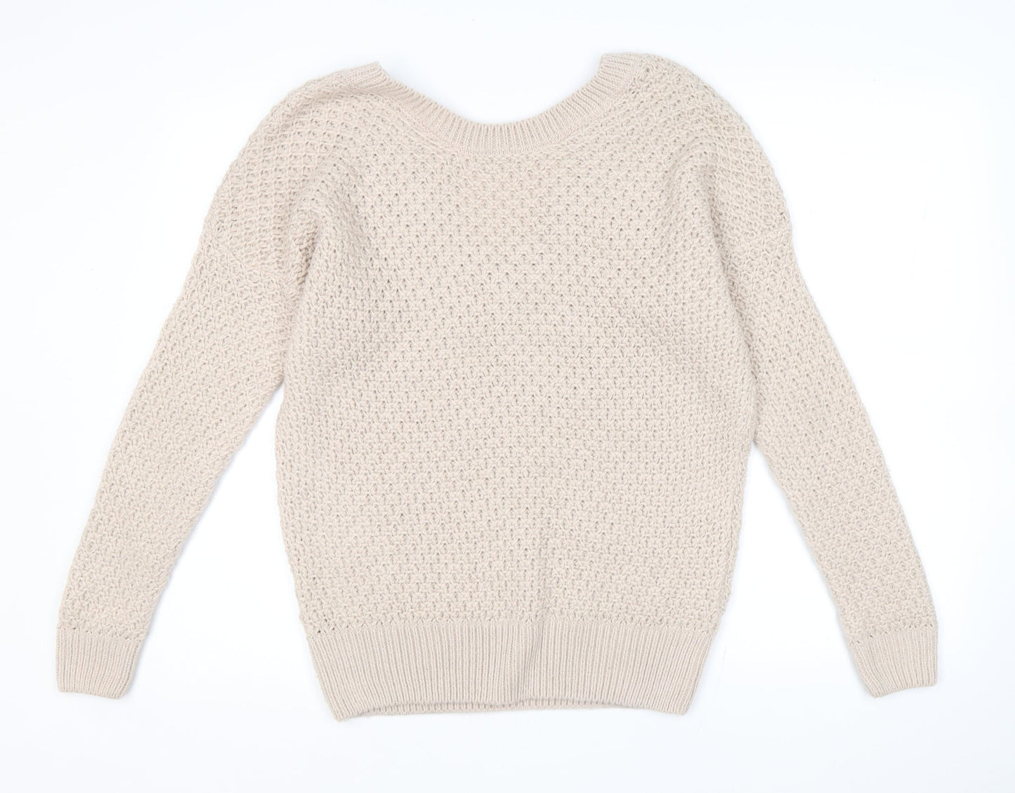 Womens UK Size M Next Beige Pullover Jumper