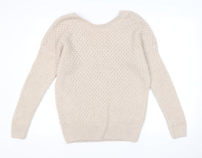 Womens UK Size M Next Beige Pullover Jumper