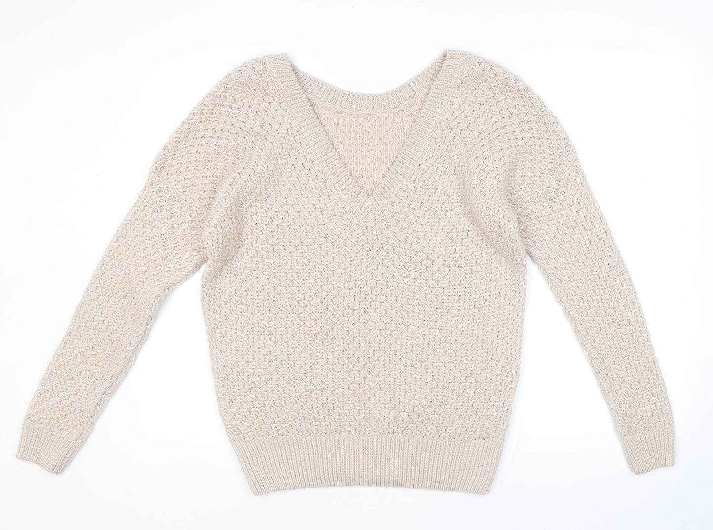 Womens UK Size M Next Beige Pullover Jumper