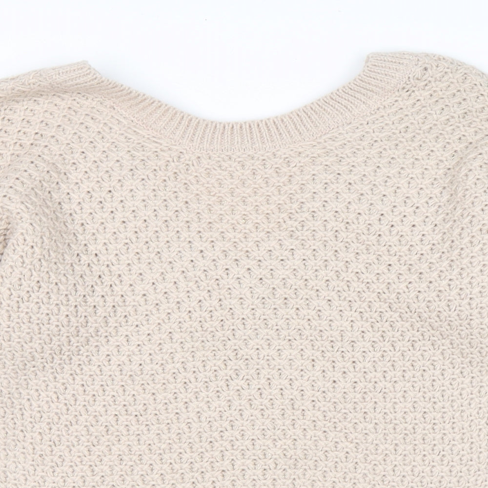 Womens UK Size M Next Beige Pullover Jumper