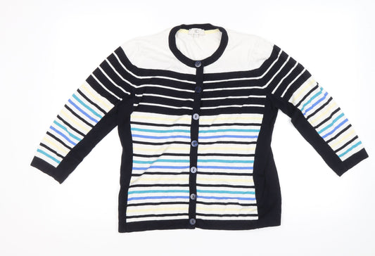 Womens UK Size M CC Multicoloured Cardigan Jumper
