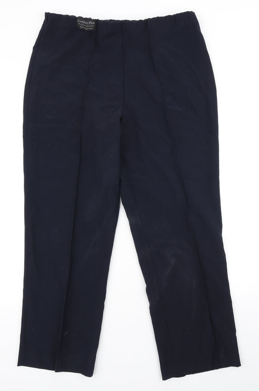 Womens UK Size 14 Sarah Hamilton Regular Fit Sweatpants Blue Trousers