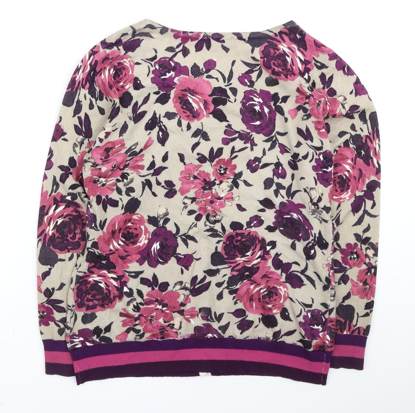 Womens UK Size 12 First Avenue Multicoloured Cardigan Jumper