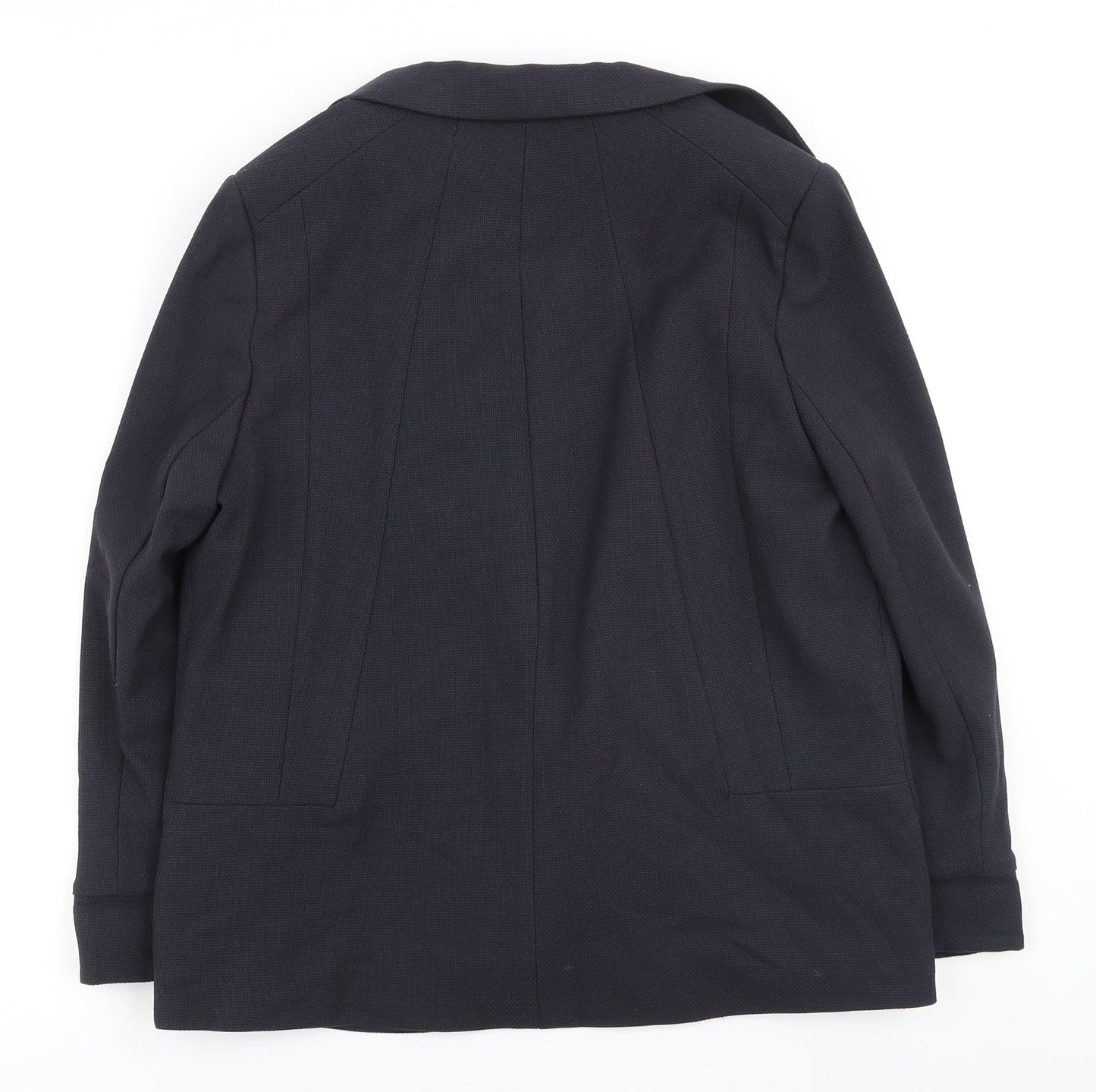 Wallis Womens Blue Polyester Jacket Blazer Size 14