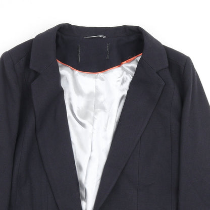 Wallis Womens Blue Polyester Jacket Blazer Size 14