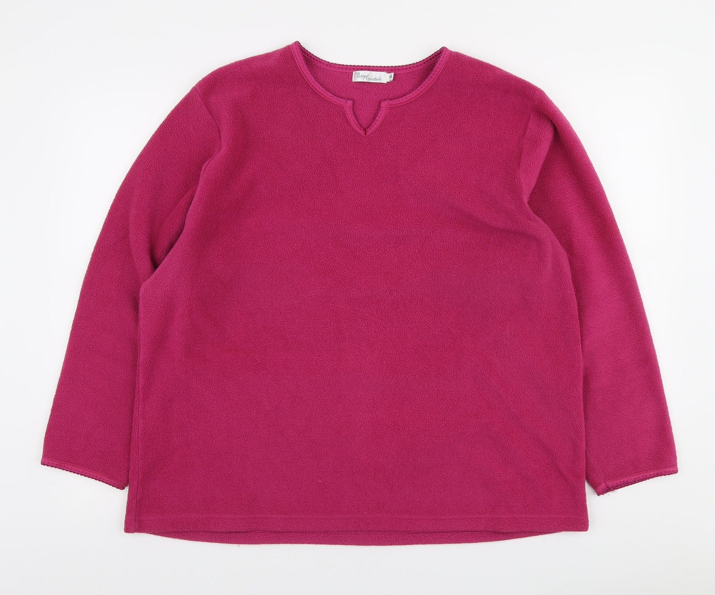 Design Essentials Womens Pink Polyester Pullover Sweatshirt Size XL