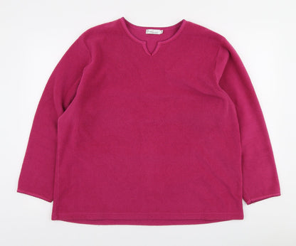 Design Essentials Womens Pink Polyester Pullover Sweatshirt Size XL
