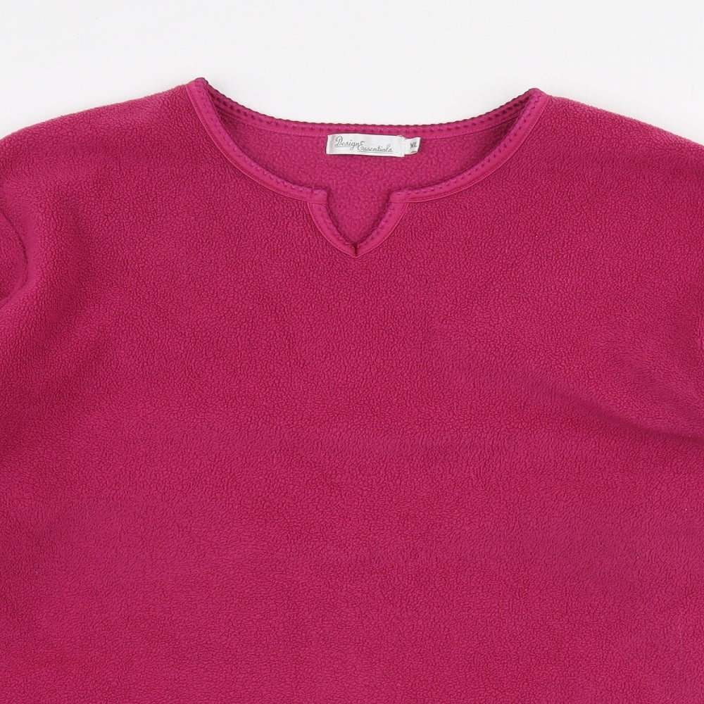 Design Essentials Womens Pink Polyester Pullover Sweatshirt Size XL