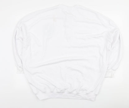 In the Style Womens White Polyester Henley Sweatshirt Size 10 Button - Tournament Champions