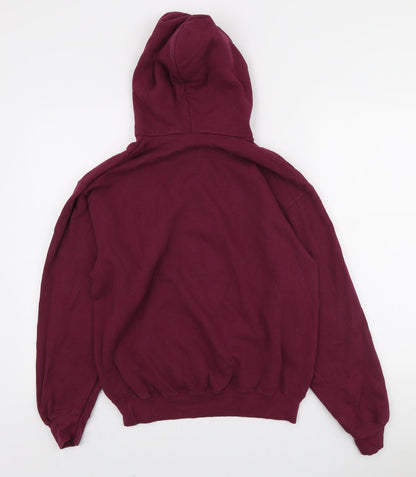 Fruit of the Loom Womens Purple Cotton Pullover Hoodie Size M - I Have no idea why I'm out of bed