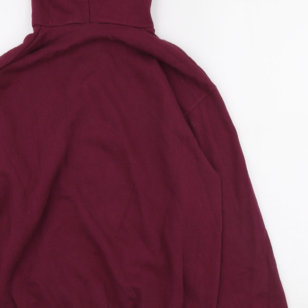 Fruit of the Loom Womens Purple Cotton Pullover Hoodie Size M - I Have no idea why I'm out of bed
